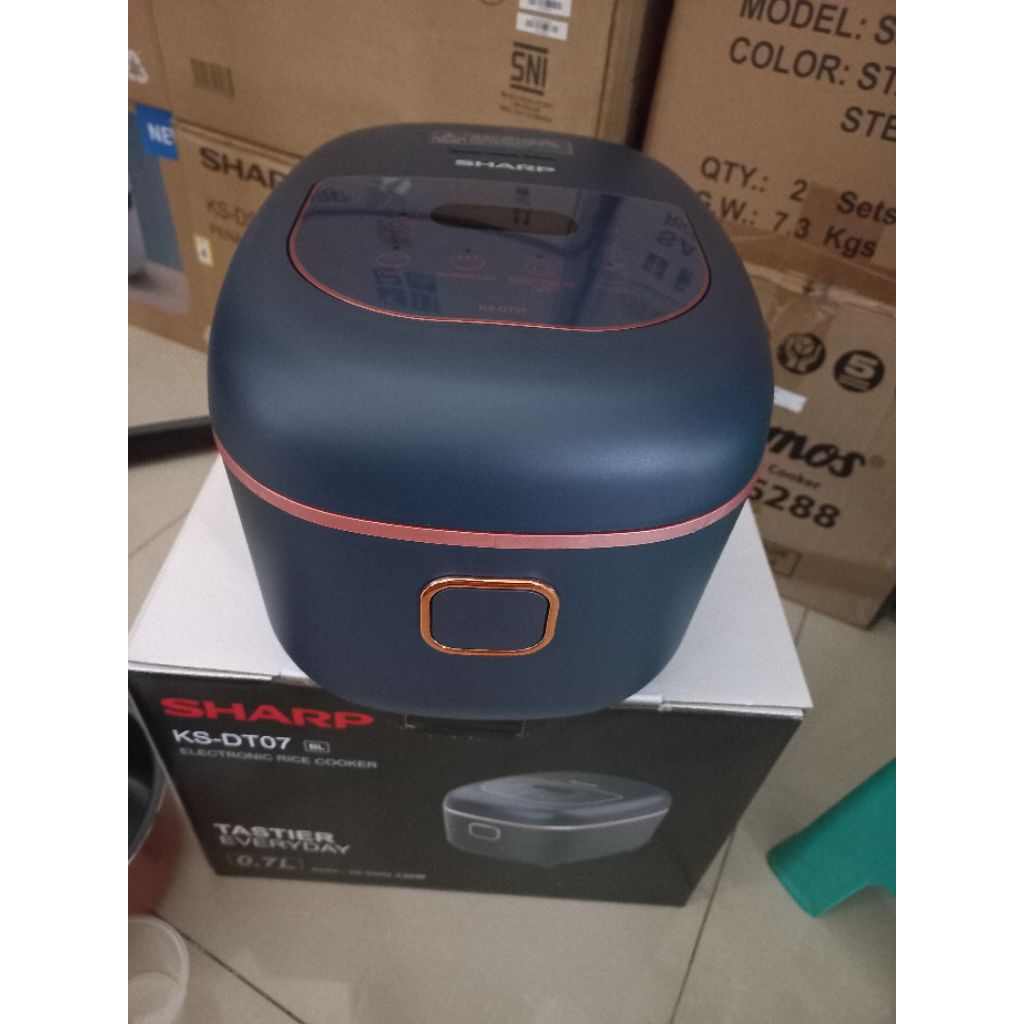 Magic com mini Rice cooker Sharp Digital KS-DT07BL (WARNA BLUE) magic com digital sharp kapasitas 0,