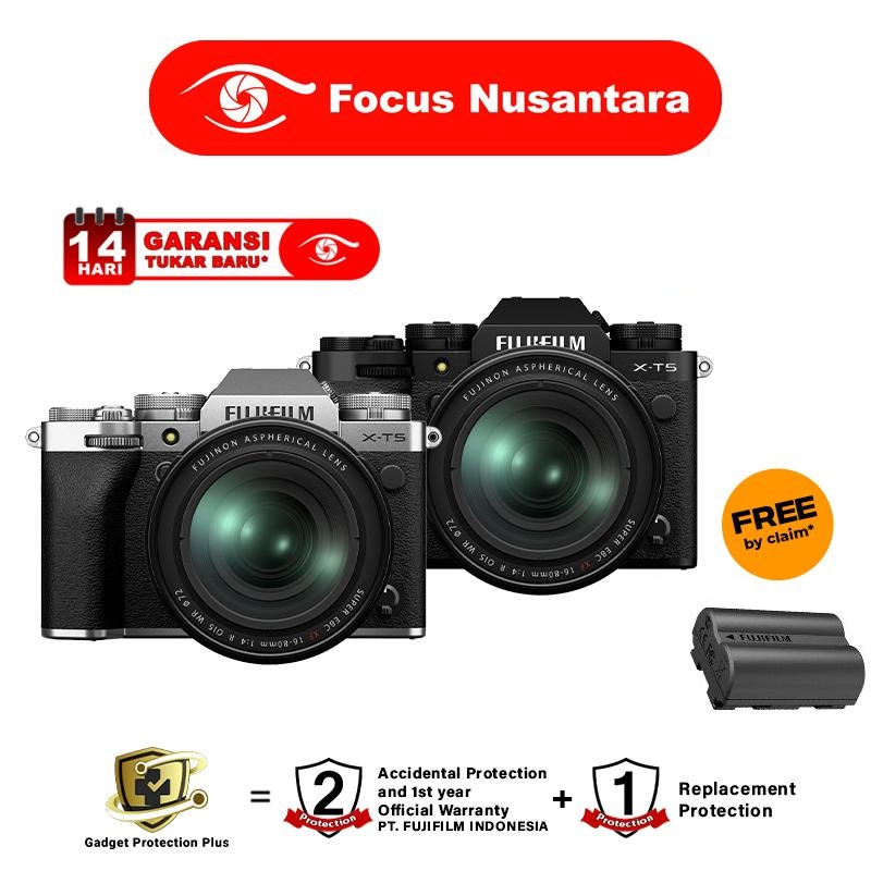 FUJIFILM X-T5 Fuji XT5 / Fujifilm XT5 Body / Kit 18-55 / Kit 16-80mm Resmi