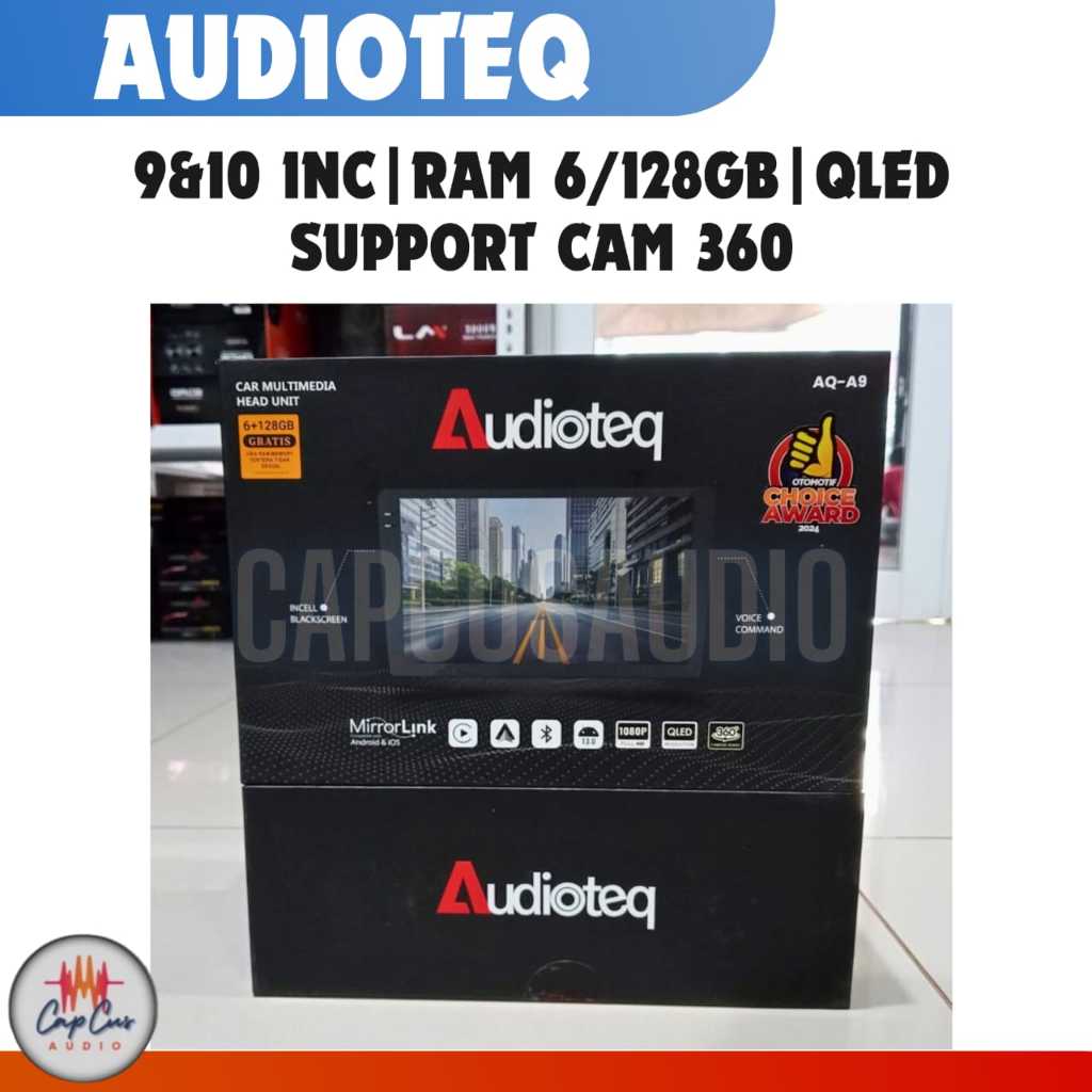 Head Unit Audioteq RAM 6/128GB Android 9& 10 Inch