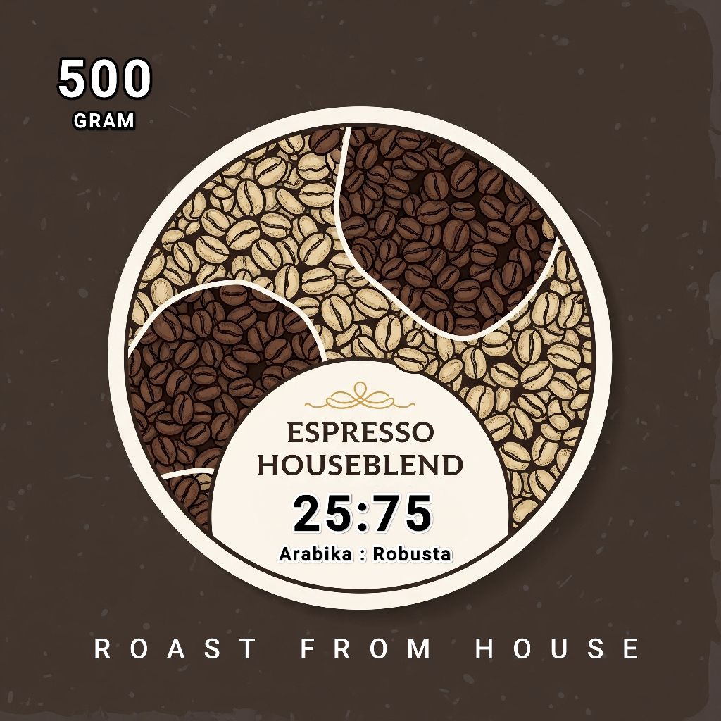 

BIJI KOPI ESPRESSO 500 GRAM HOUSE BLEND & KOPI SUSU ARABIKA ROBUSTA 25:75 ROASTED BEANS