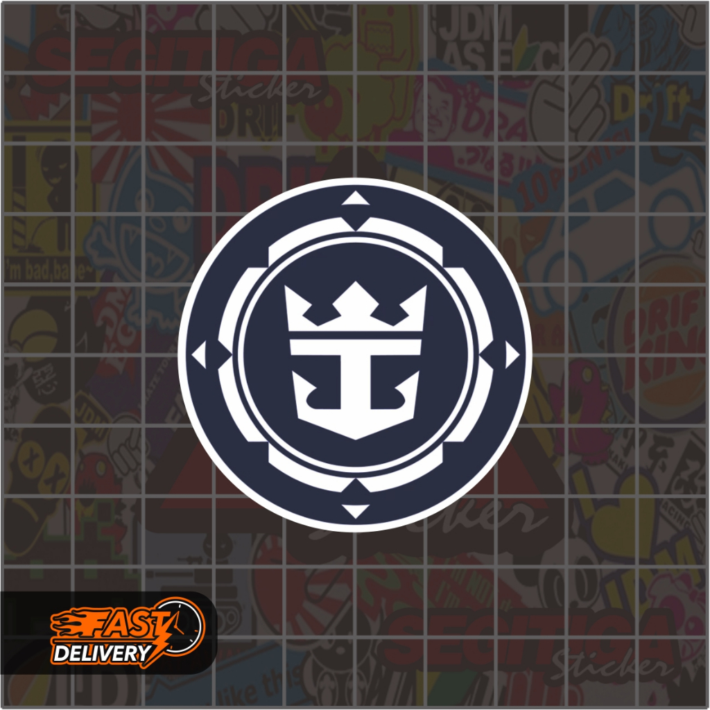 

Sticker Logo Royal Caribbean Bulat Ukuran 5 x 5 Cm