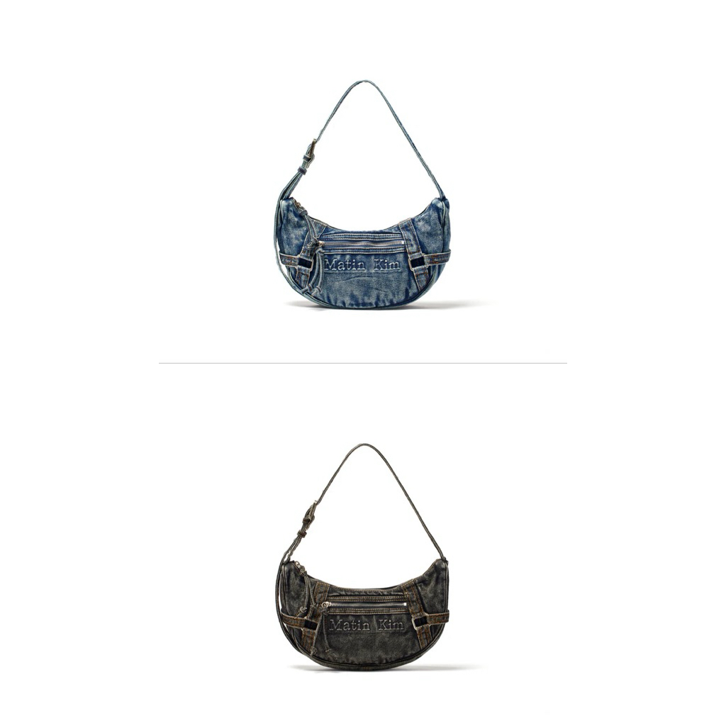 MATIN KIM WASHED DENIM MINI HOBO BAG [ READY STOCK ]