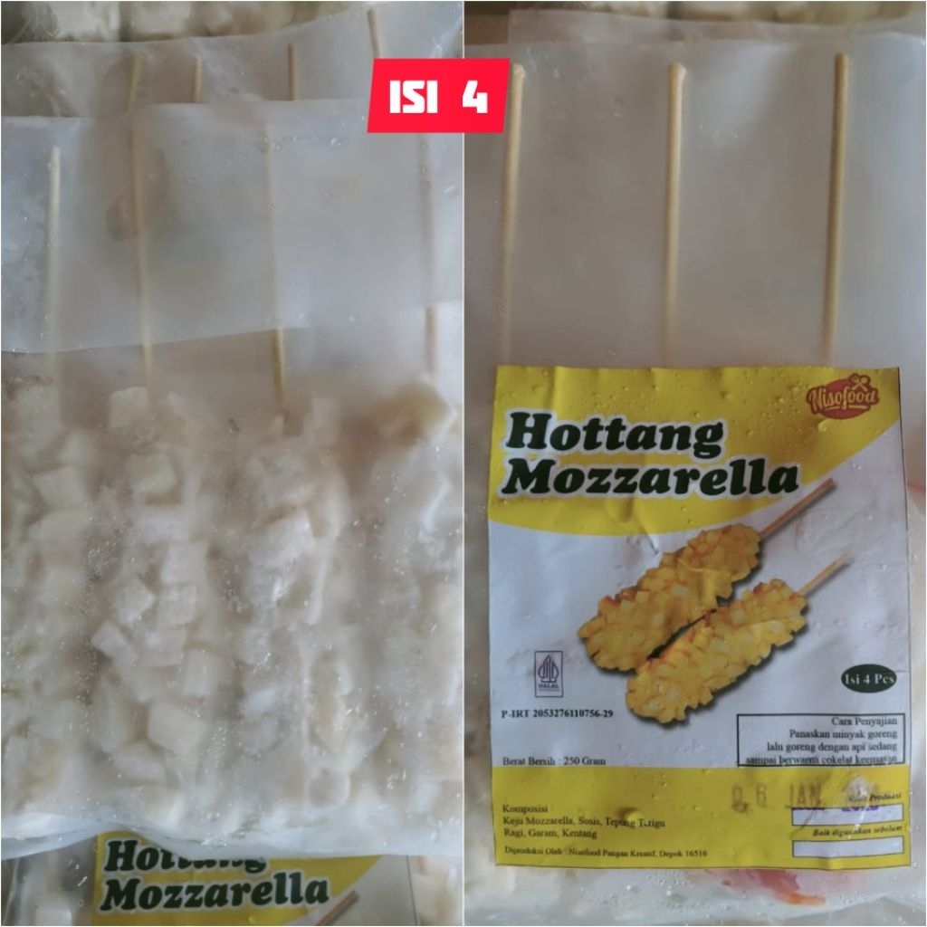 

Hottang Mozzarella Sosis Kentang Isi 4 Krispy Sostang Gratis Saus Mayones