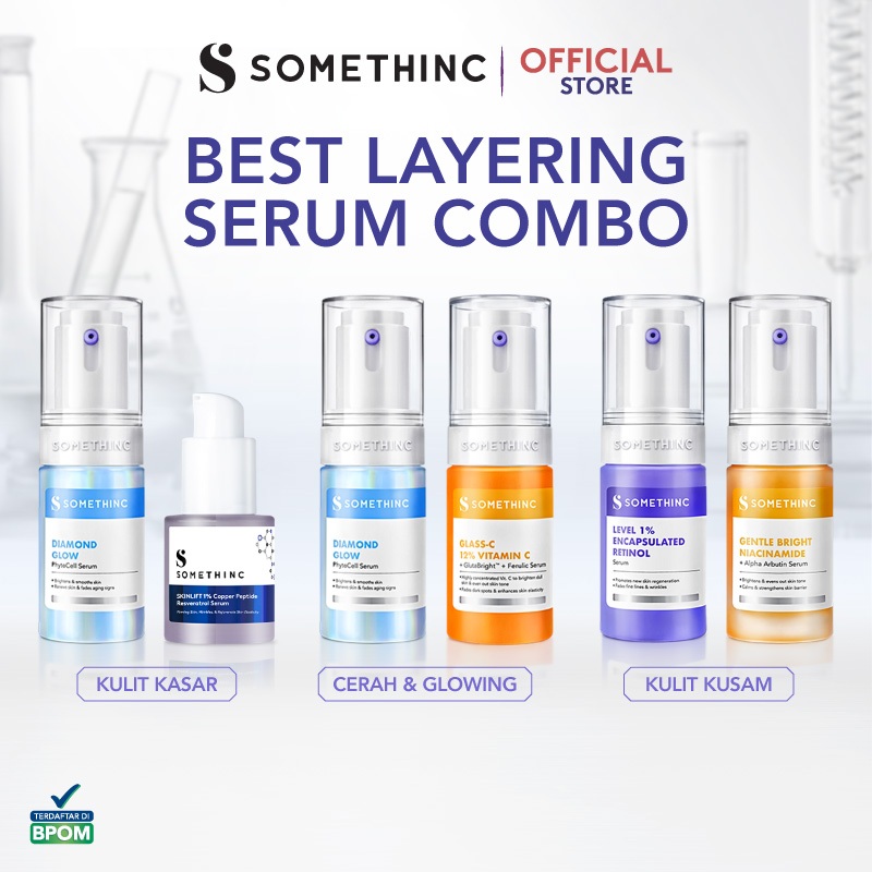 [BARU] SOMETHINC [2 PCS] Best Serum Combo (Glass-C 12% Vitamin C+ GlutaBright™ + Ferulic Serum, Diam