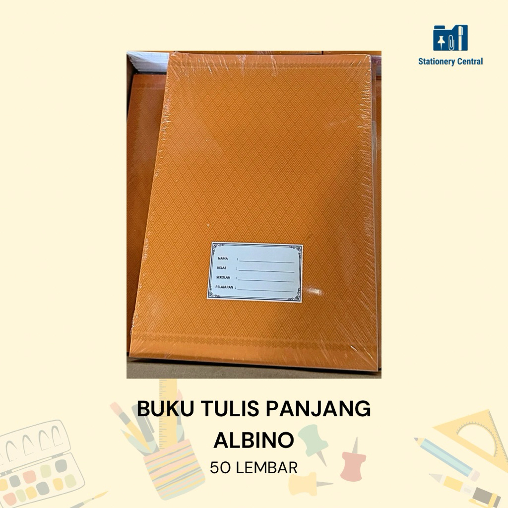 

Buku Tulis Panjang Albino Campus Boxy 50 Lembar isi 10 Buku Sekolah Notebook