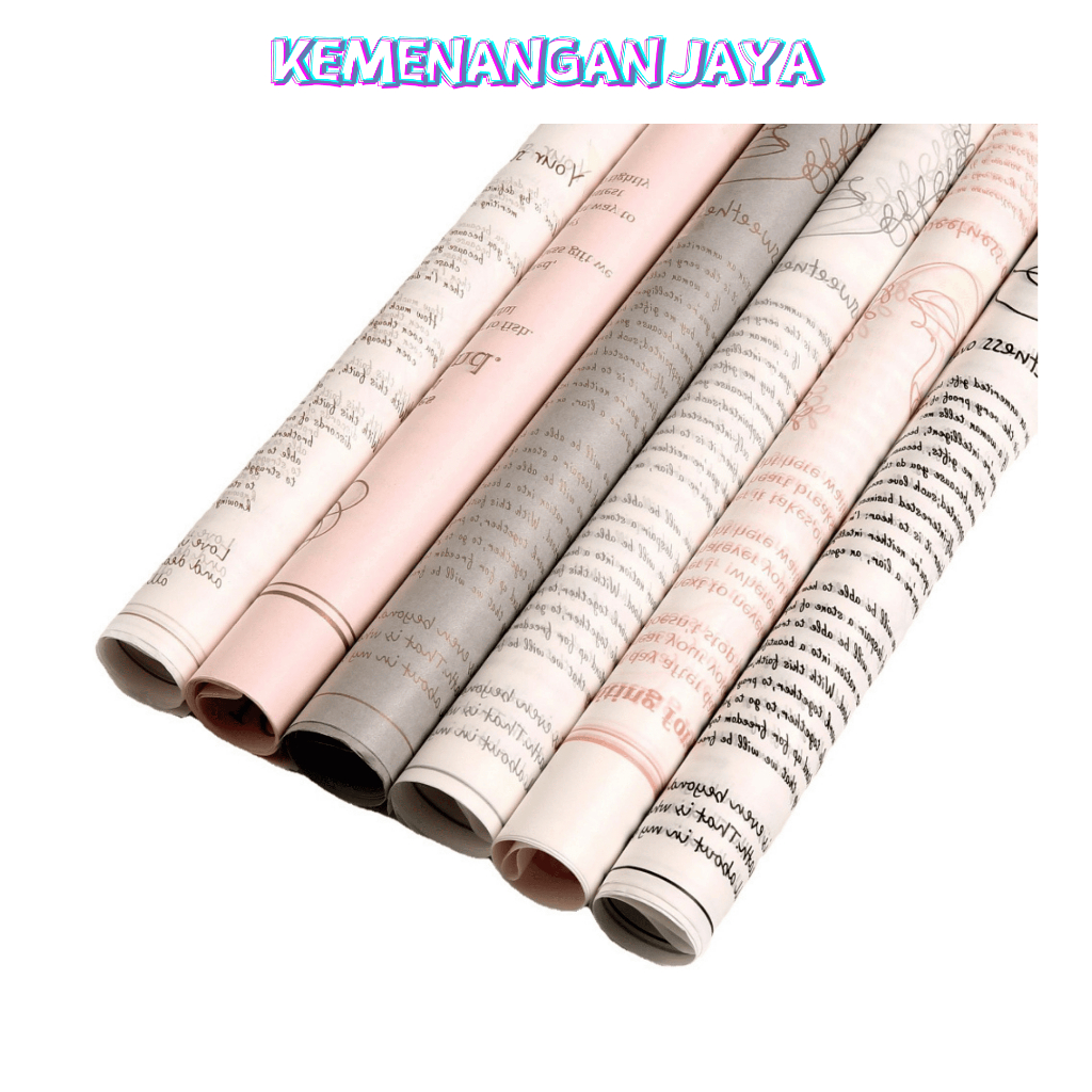 

Isi 20 LEMBAR Kertas Buket Bunga Motif Koran News Paper Color Flower Wrapping Pearl Pear Paper Sydney Cellophane KB095