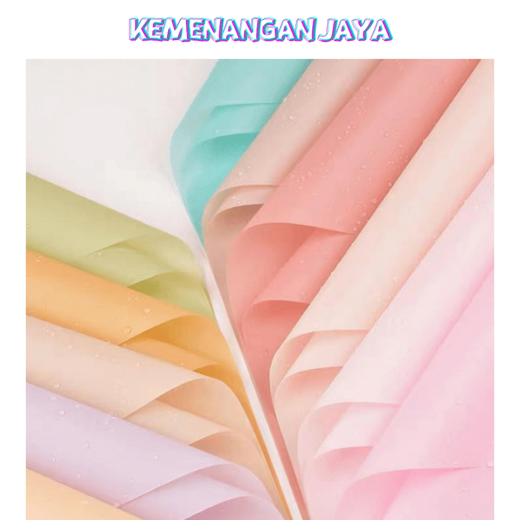 

Isi 20 LEMBAR Kertas Buket Bunga Full Color Opp Flower Wrapping Paper Full Color Cellophane KB098