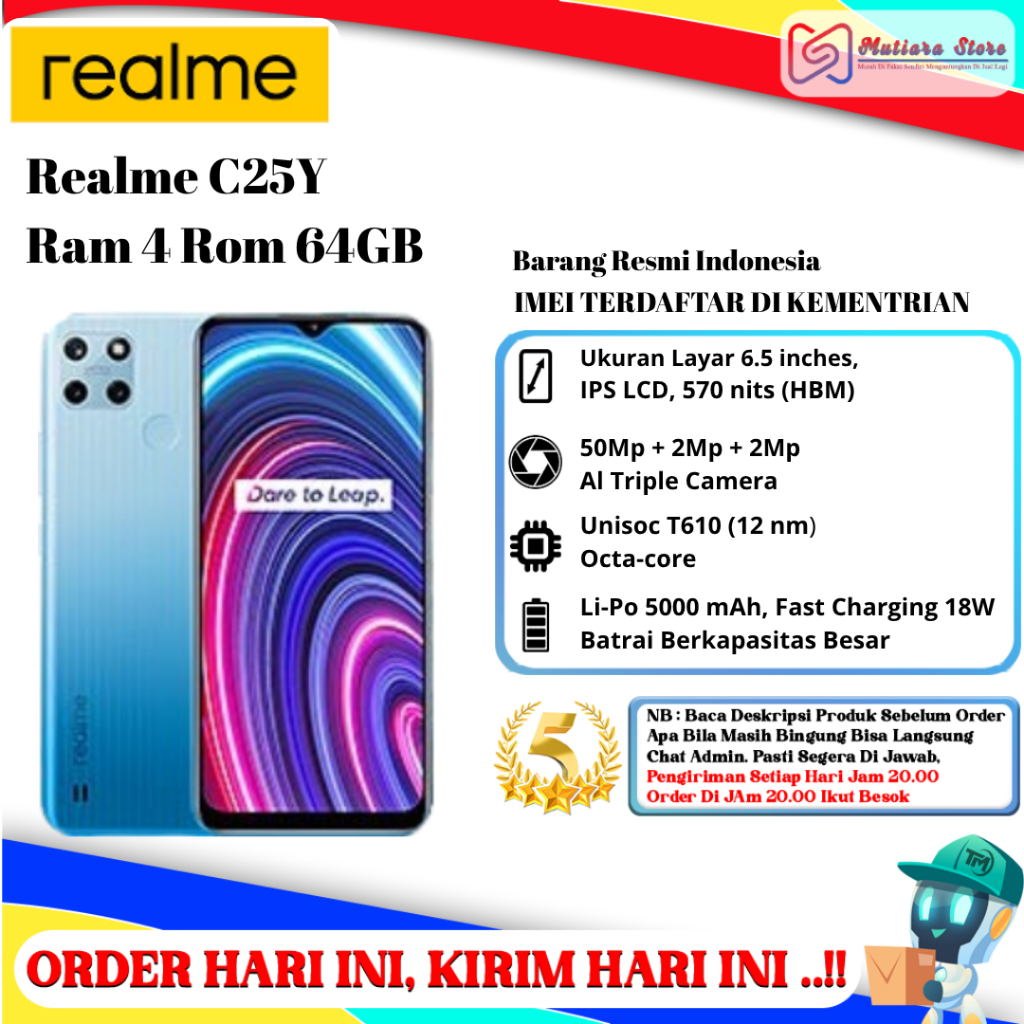 Realme C25Y Ram 4 Rom 64GB