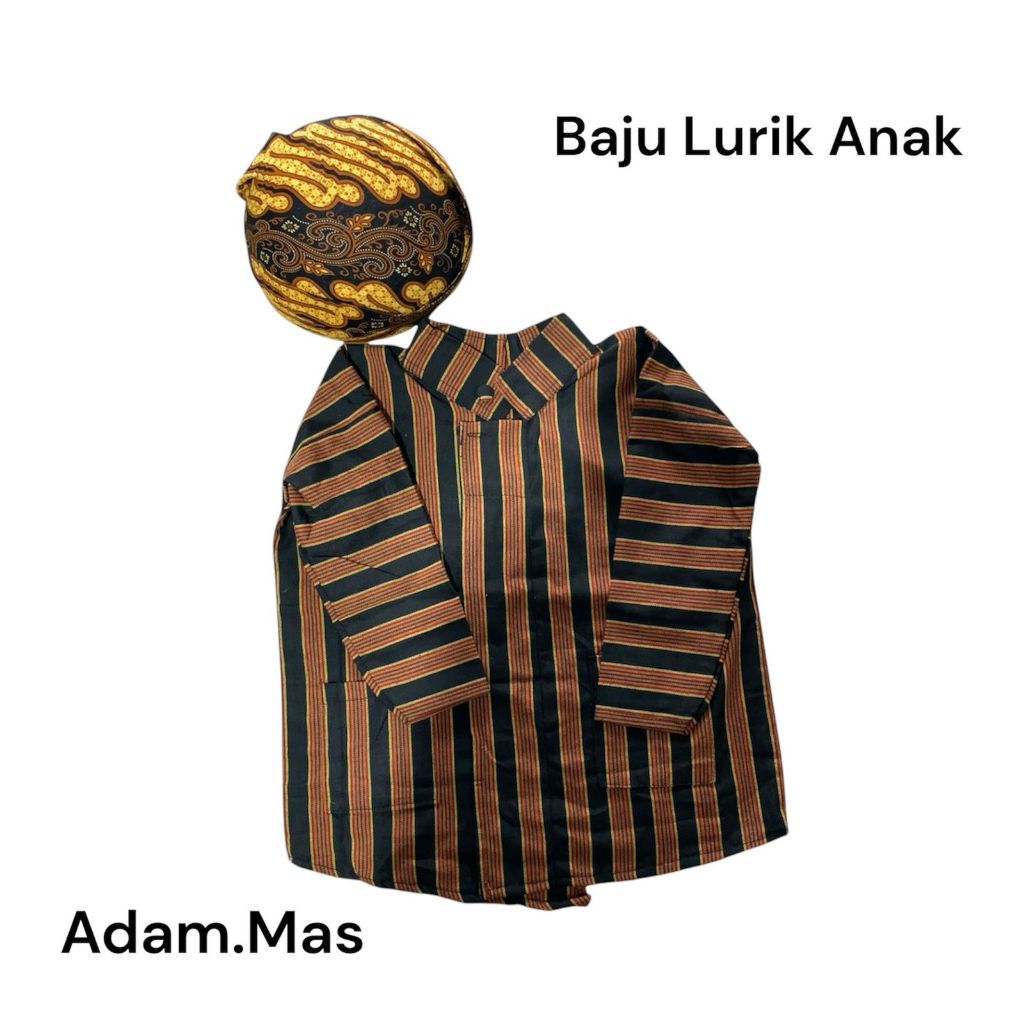 FREE ONGKIR BAJU SURJAN LURIK ANAK LAKI LAKI/BAJU ADAT JAWA ANAK DAN BLANGKON/BAJU LURIK ANAK 2-12