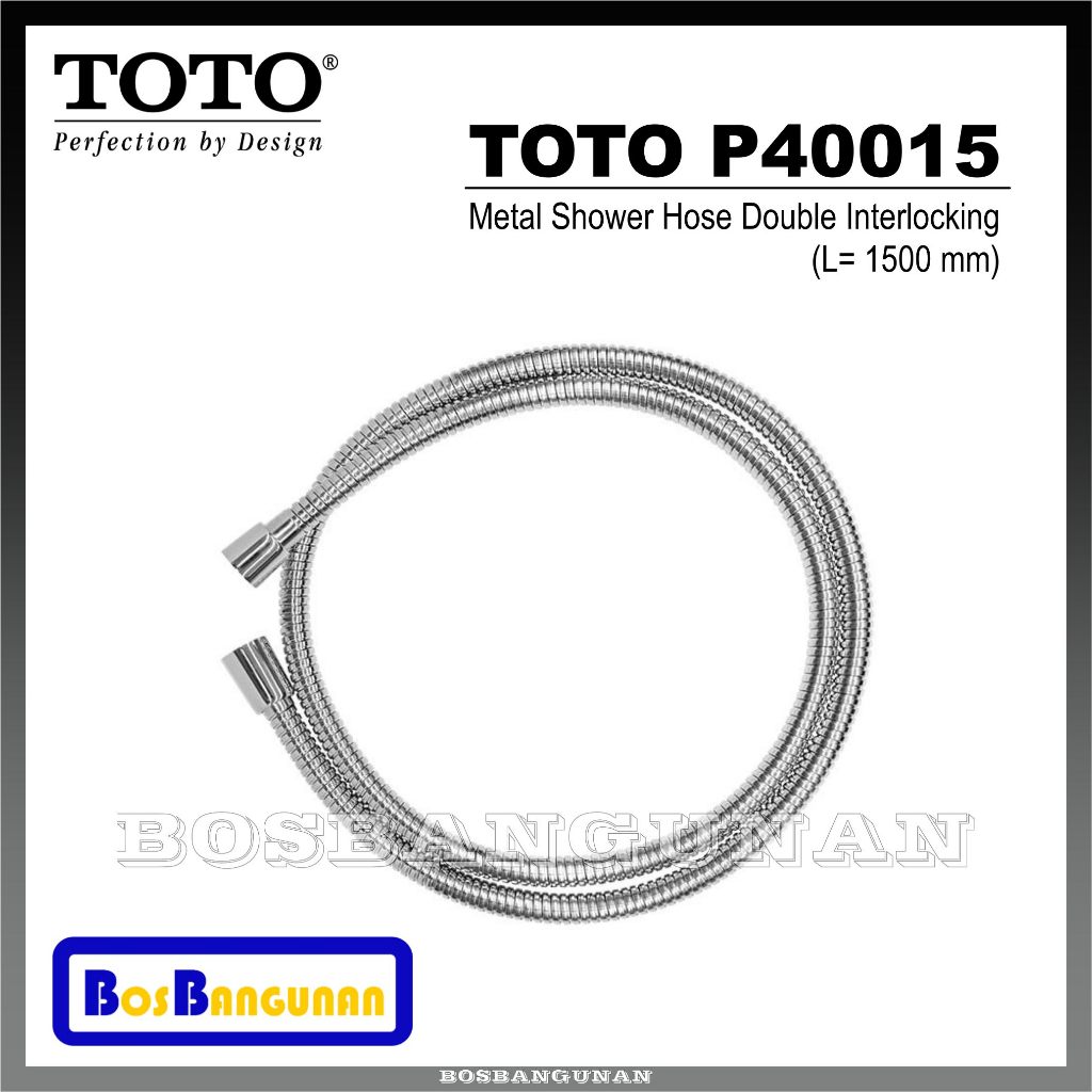 Metal Shower Hose TOTO P40015 (1,5m) / Selang Shower TOTO Panjang 1.5 Meter ORIGINAL TOTO / TOTO P40