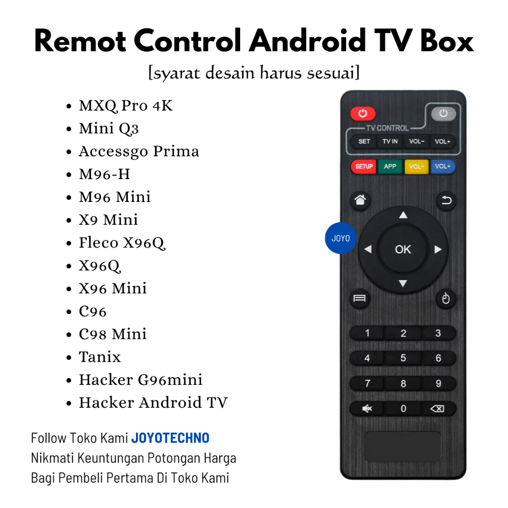 Remote STB Android TV Box Multi MXQ / Mini Q3 / Accessgo / X9 Mini M96 / X96 / C96 / C98 / Fleco DLL