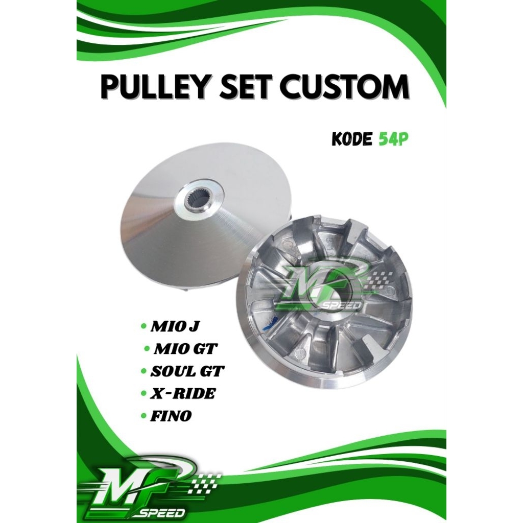 PULLEY SET RUMAH ROLLER KIPAS CUSTOM 13,5°/13,8° 54P YAMAHA MIO J MIO GT SOUL GT XRIDE FINO