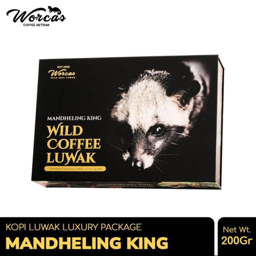 

Worcas kopi luwak liar Mandheling King Luxury 200gr