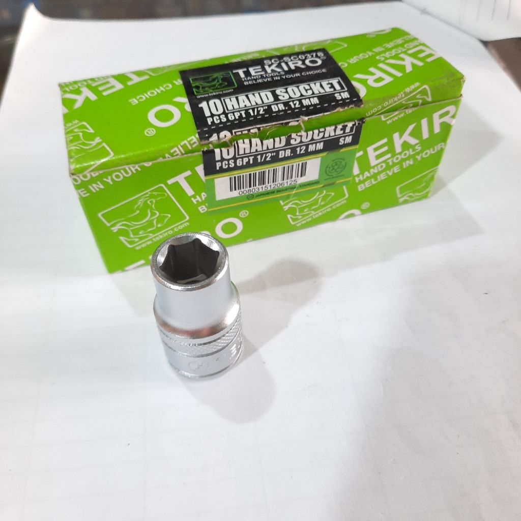 Kunci Sok Tekiro 12mm 6pt / Hand socket 12 mm 6 pt Original