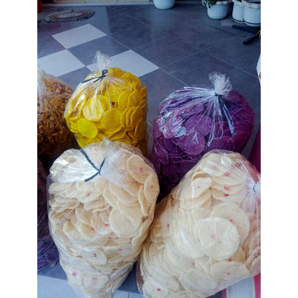 

Rengginang*singkong*3warna*1kg*mentah