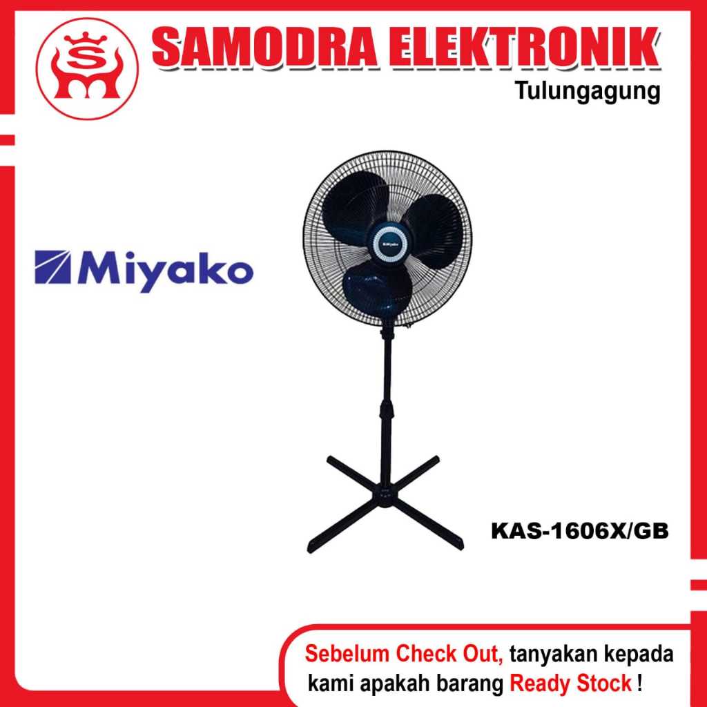 Kipas MIYAKO KAS-1606X/GB | Kipas Angin MIYAKO Berdiri 16 Inch