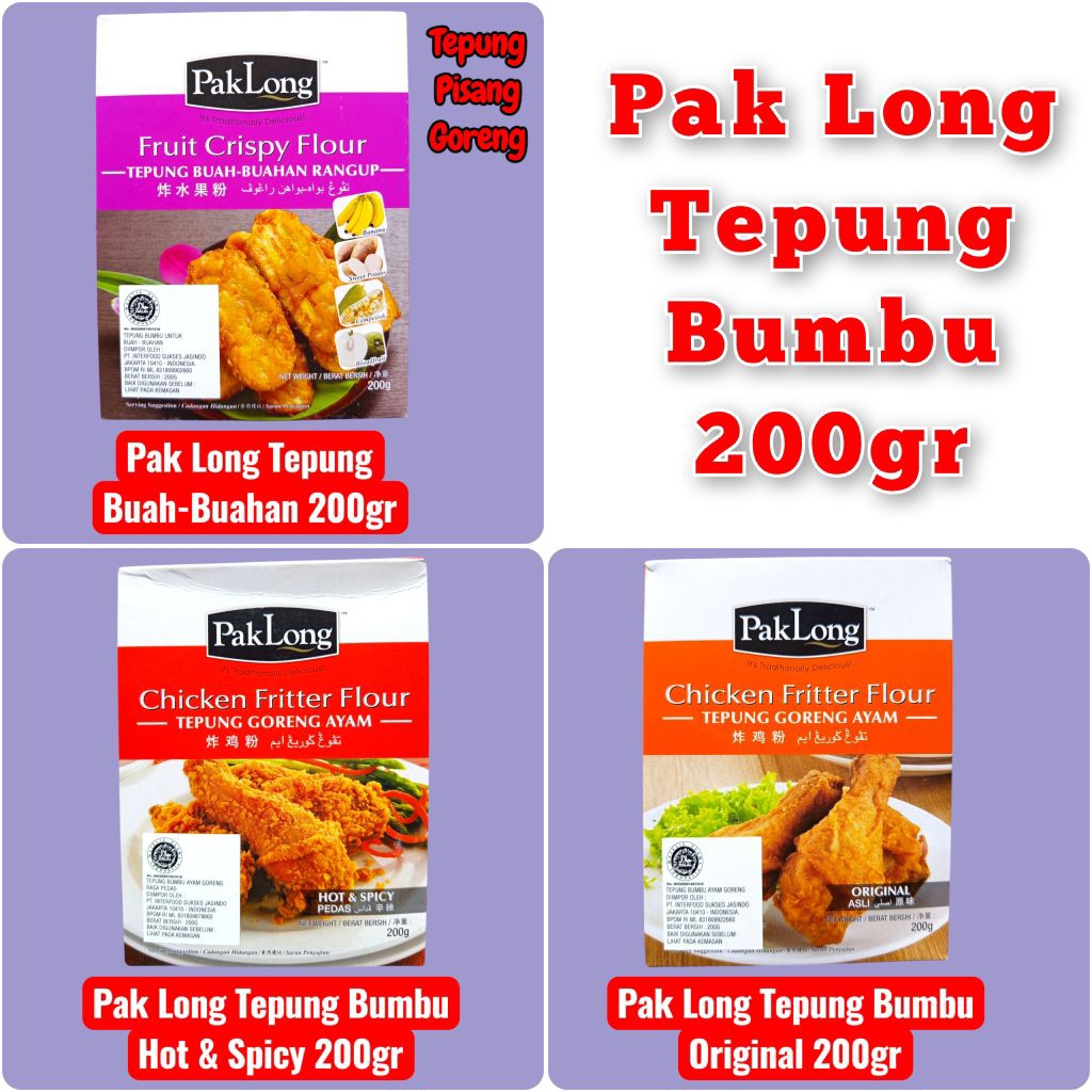 

pak long tepung bumbu original | hot & spicy | buah-buahan 200gr
