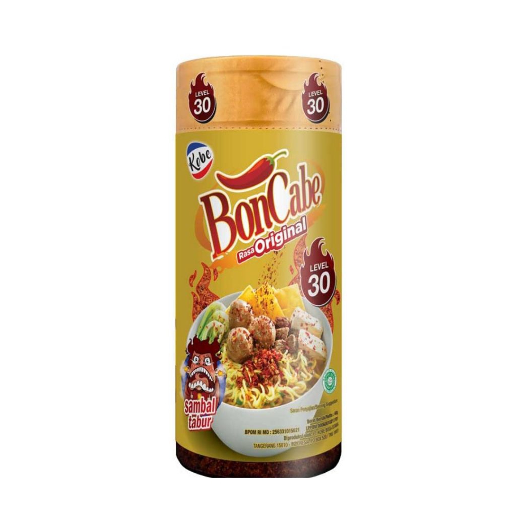 

Kobe BonCabe Sambal Tabur Level 30 Botol 40 gr