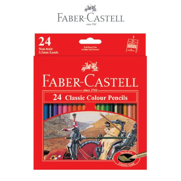 

Pensil Warna Faber Castell 24Pcs Ukuran Panjang Color Pencil