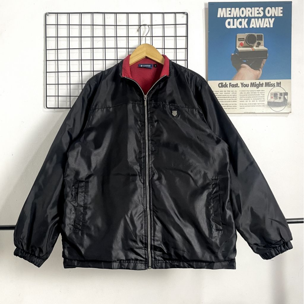 JAKET TRAKTOP K SWISS SECOND ORIGINAL, JAKET WINDBREAKER K SWISS