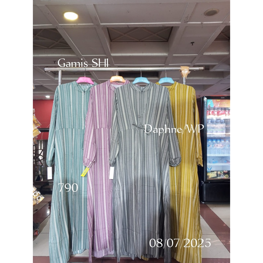 gamis motif bahan rayon premium