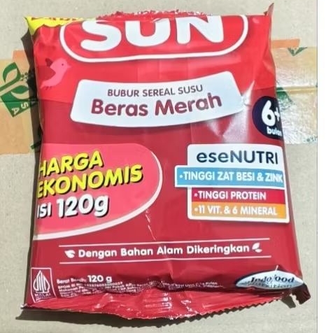 Sun Bubur Bayi Beras Merah Bubur Seral Susu
