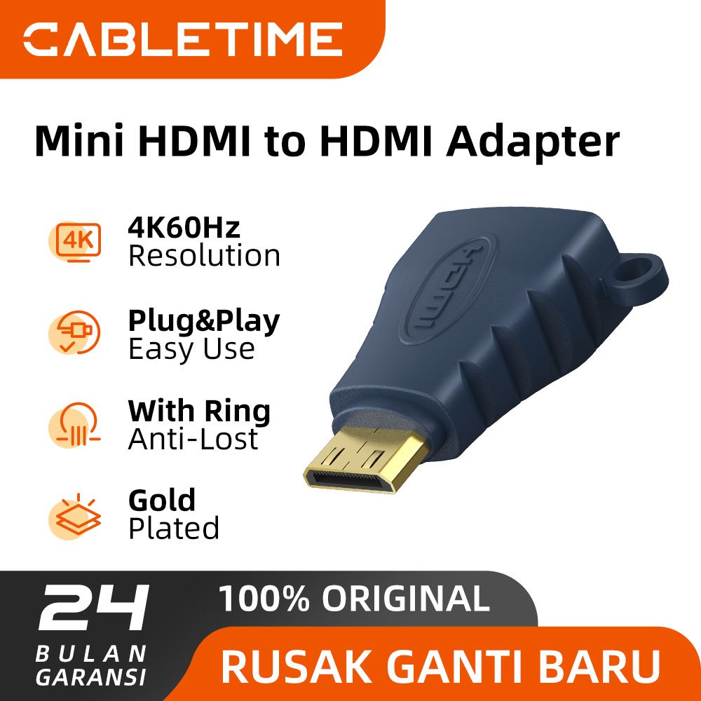 CABLETIME Adapter HDMI To HDMI Mini Type C & Micro HDMI Type D