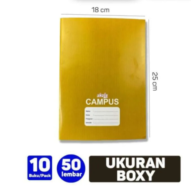 

Buku Tulis Campus Craft Cover Sampul SKOLA 50 Lembar by SIDU per pack 10 buku