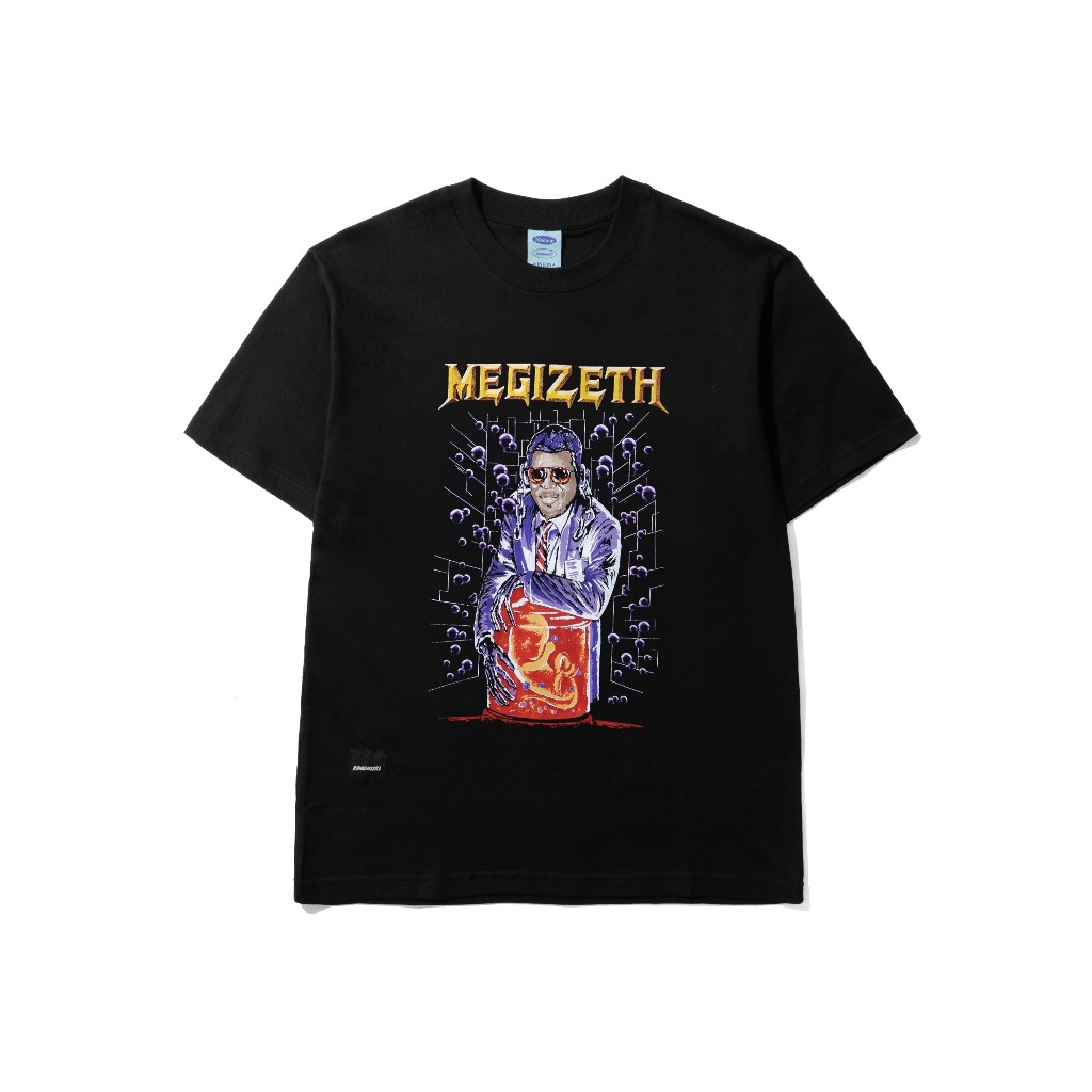 ORI Kamengski - Megizeth Black Short Tee Kaos Pria dan Wanita
