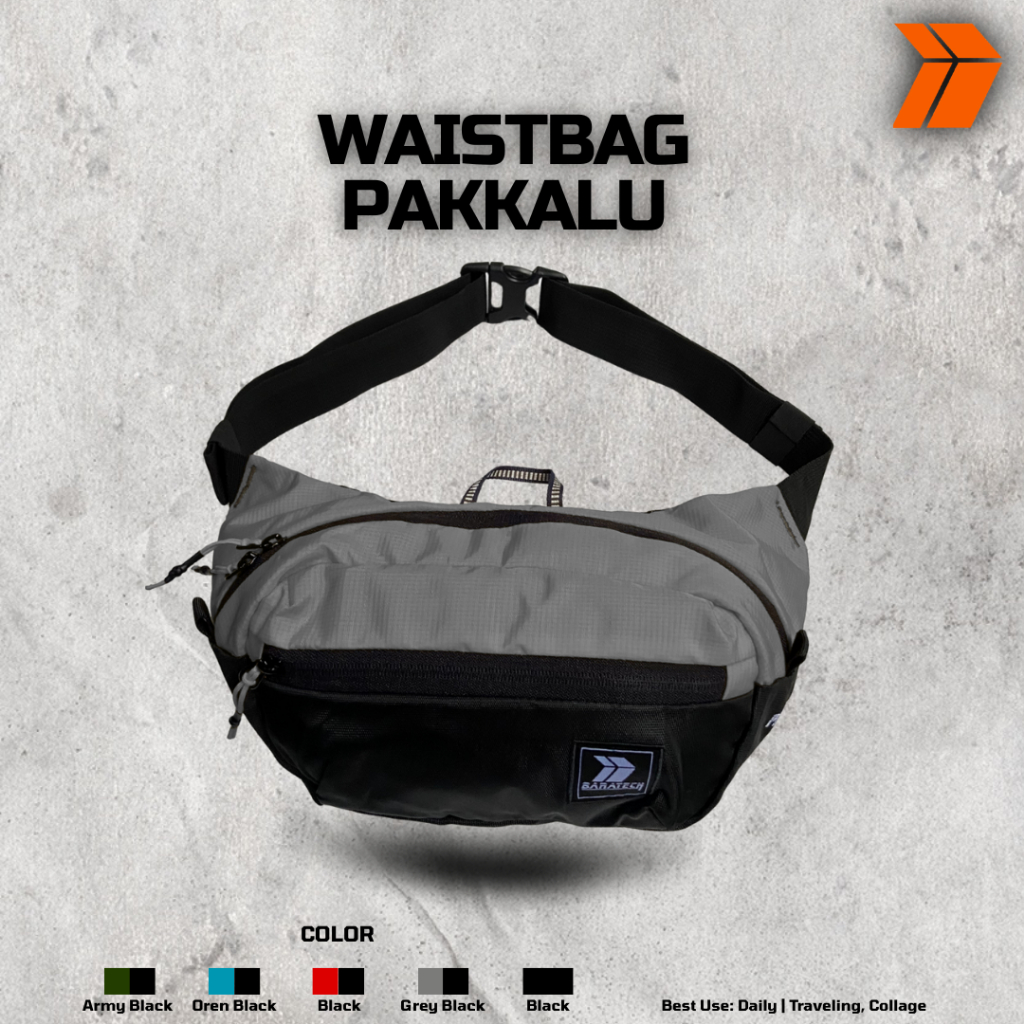 Baratech tas pinggang / waistbag pria type pakkalu ( store cikarang )