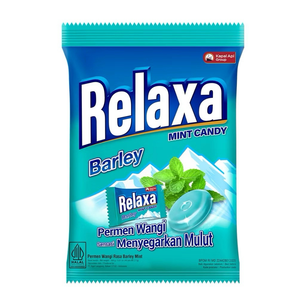 

Relaxa Permen Barley Mint Bag 40 x 2,5 gr