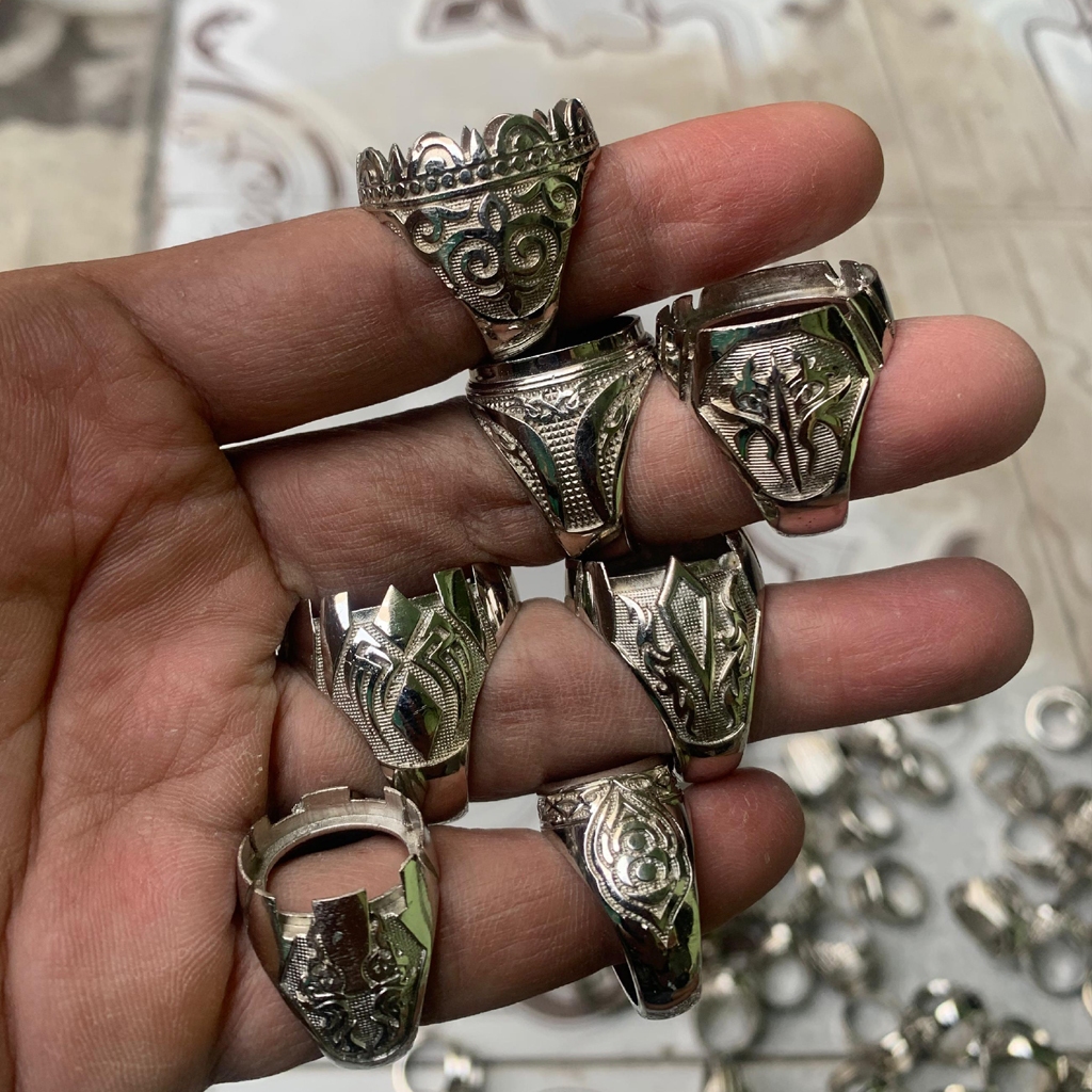 GROSIR RING CINCIN EMBAN ALPAKA SUPER(20PCS)