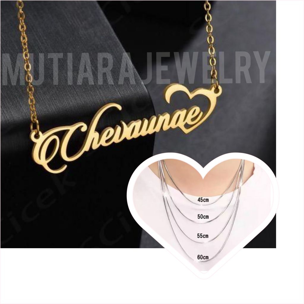 Kalung nama anak Kalung nama dewasa ukir nama lapis emas