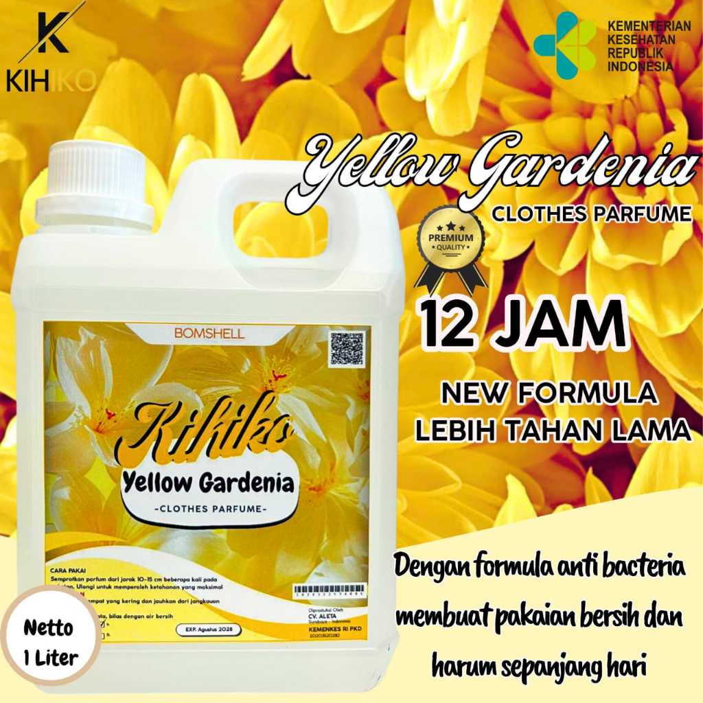 Kihiko Parfum Pakaian 1 liter - Yellow Gardenia