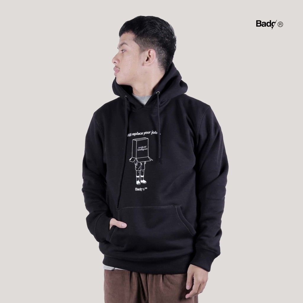 Badger Sweater Pullover Hoodie ARTIFICIAL Black