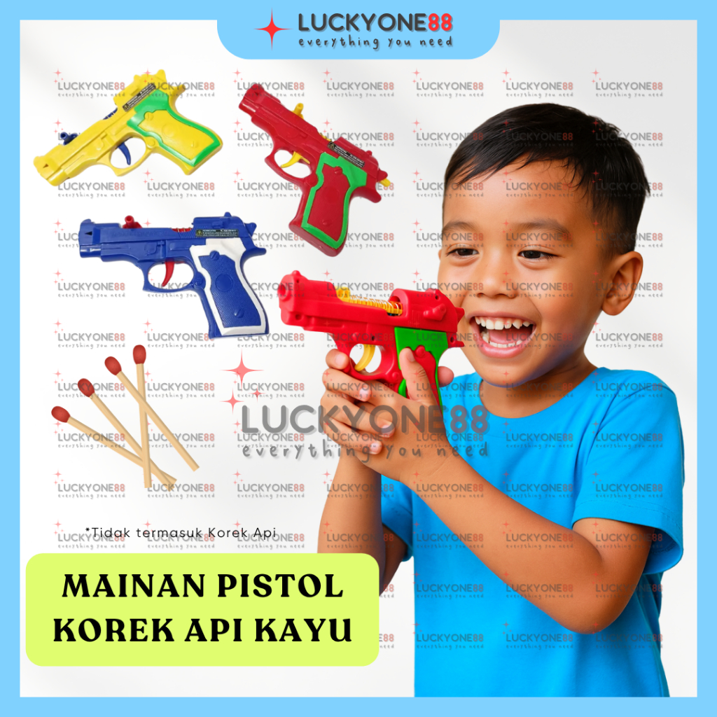 MAINAN Pistol Korek Kayu Termurah Tembakan LuckyOne88