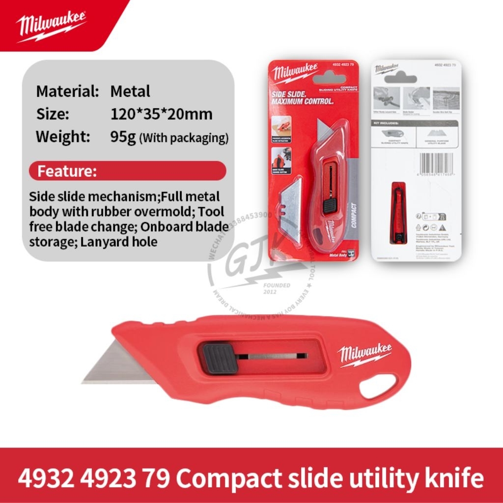 MILWAUKEE COMPACT SLIDE UTILITY KNIFE 4932 4923 79 - Cutter cuter