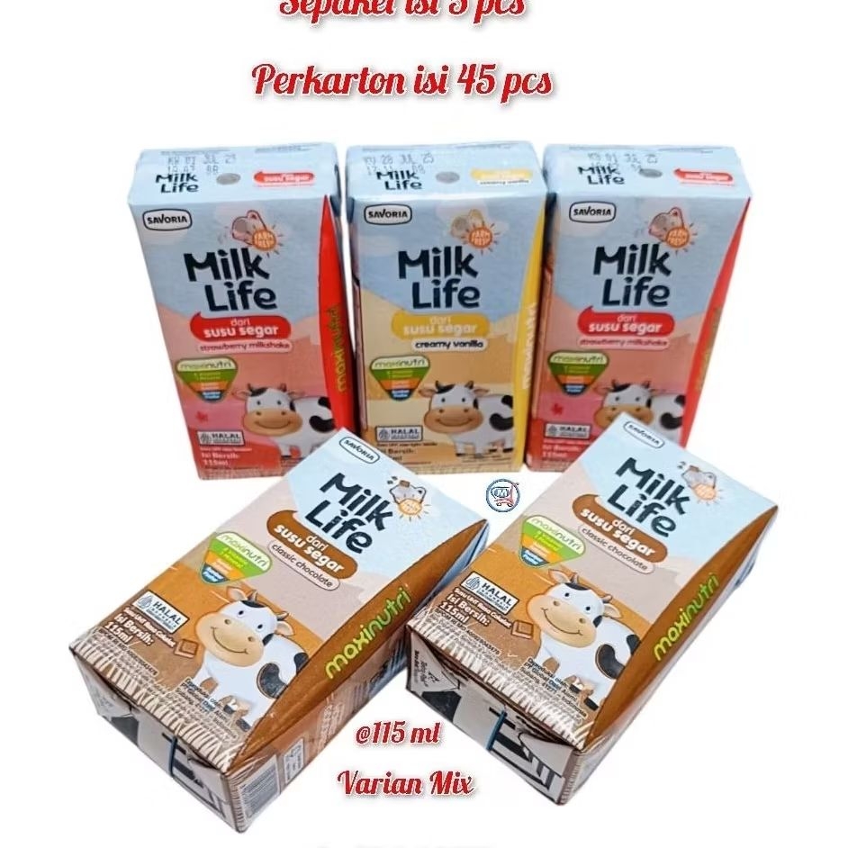 

Susu milk life sepaket isi 5@115ml