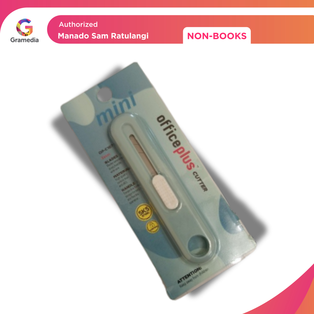 

Gramedia Manado-Office Pluss Cutter Mini OP-C8310 Soft Blue