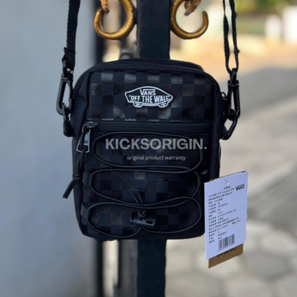 TAS SELEMPANG / SLINGBAG VANS HITAM CHECKERBOARD BLACK ORIGINAL