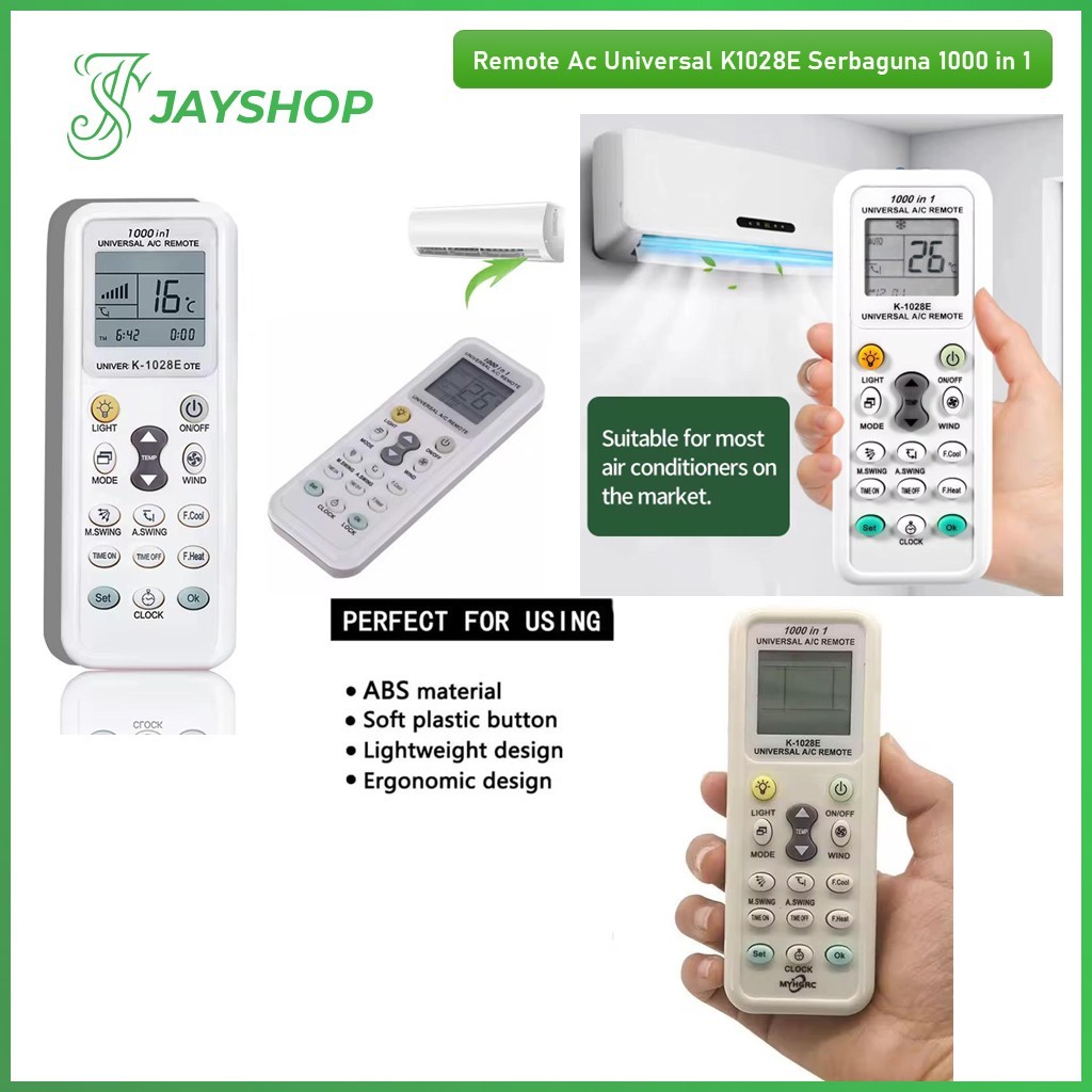 Remote AC Universal 1000 in 1 K1028E Remot Ac Multi Untuk Semua Tipe AC