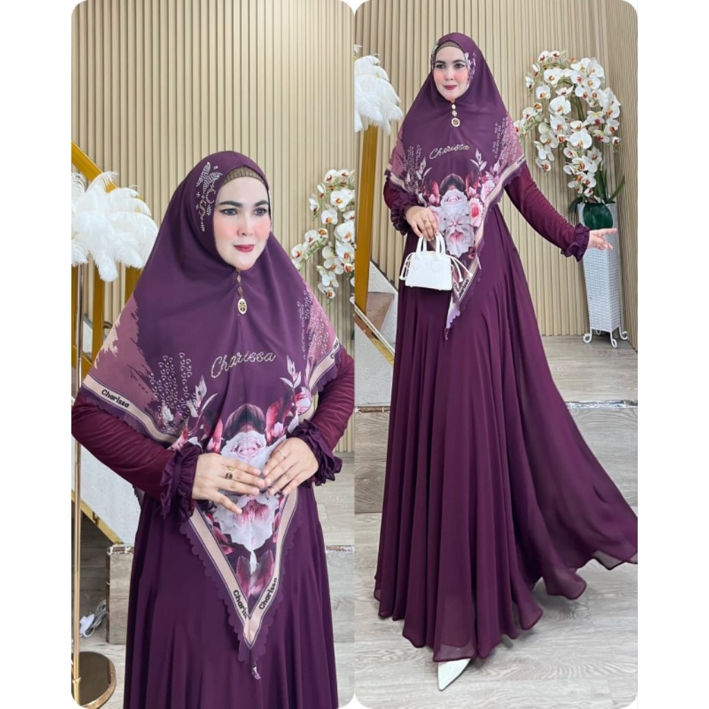 Qanitaseries BRAND : Charissa Syar'i / Gamis set syar'i