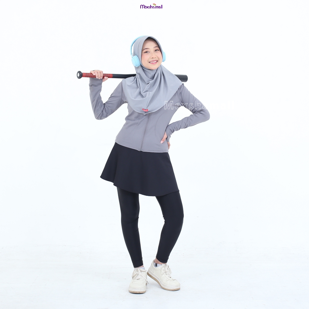 Kalisha X Shamira Jilbab Instan Sport Size M Hijab Bergo Sport I Kerudung Sport Jersey Pemium