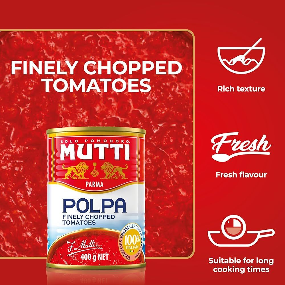 

[oddsolshop] pekanbaru/Mutti Polpa Finely Chopped Tomatoes 400GR Bahan Makanan Tomat Tomato Paste
