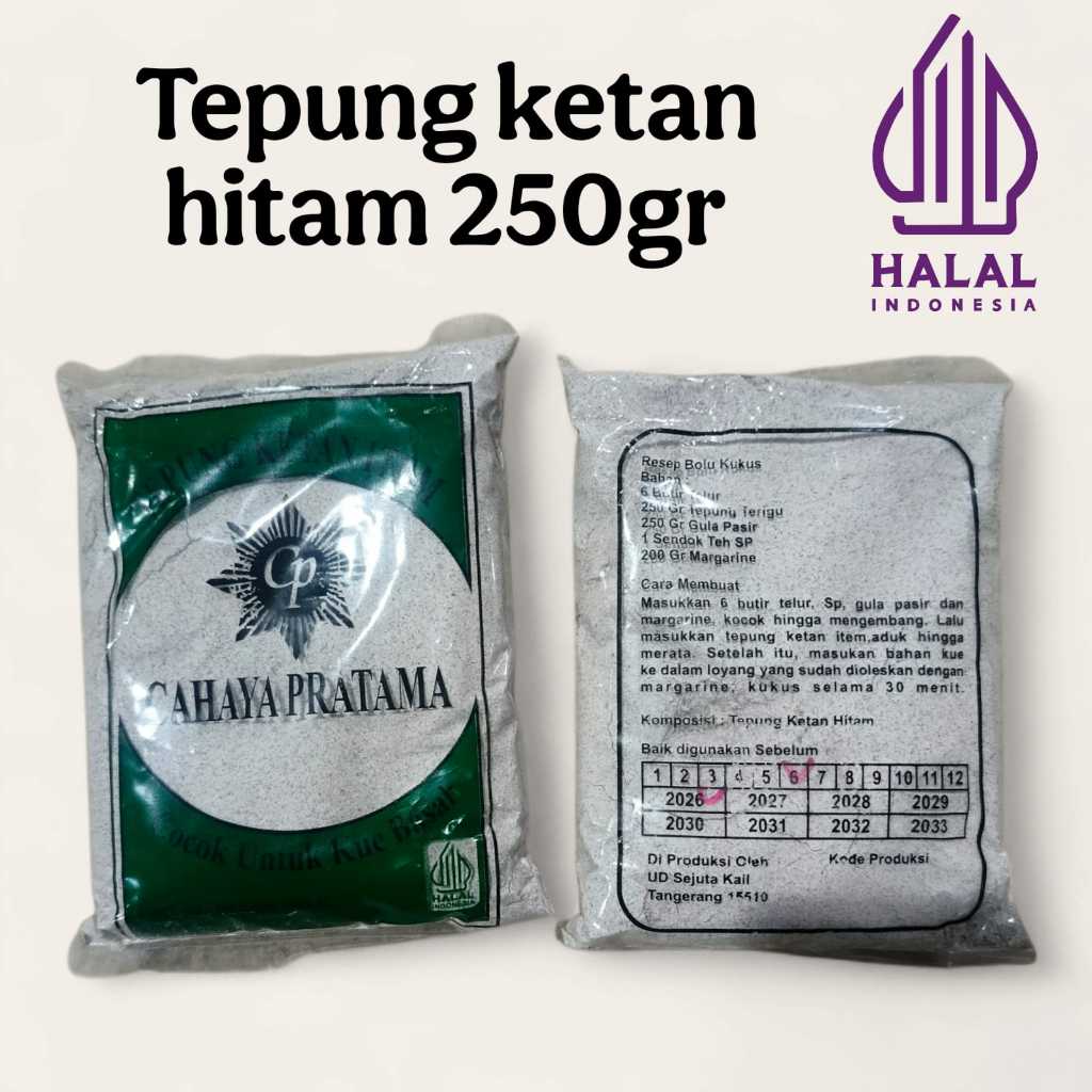 

tepung ketan hitam premium halal cahaya pratama 250gr ecer pcs