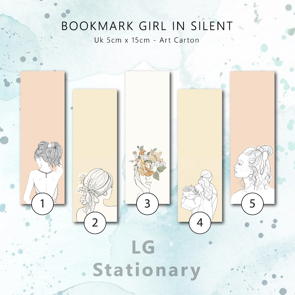 

Pembatas Buku Girl in Silent / Bookmark 5 x 15 (Set)