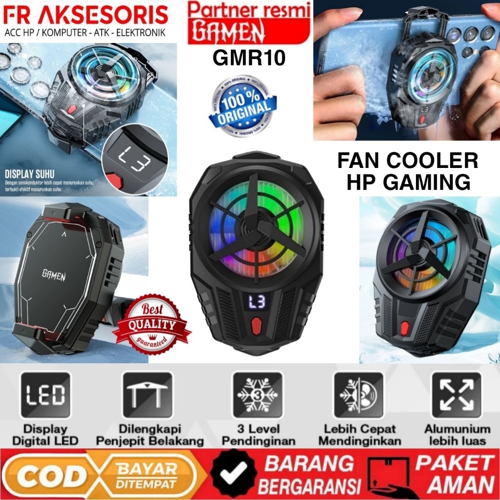 COOLING PAD GAMING GAMEN GMR10 COOLING FAN COOLER 3 MODE KECEPATAN KIPAS HP GAMING GMR10 KIPAS PENDI