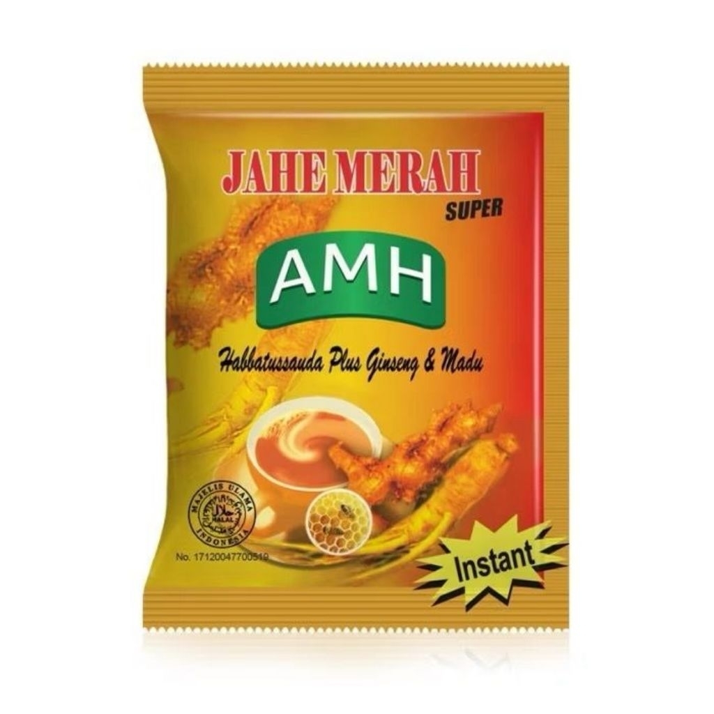 

Jahe Merah AMH Sachet / Perut Kembung / Pegal Linu /Batuk Berdahak / Jahe Merah Amh