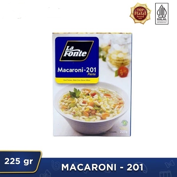 

LA FONTE GOBETI MACARONI PENDEK 225GR SEMOLINA DURUM PASTA MACARONI SHORT LAFONTE HALAL