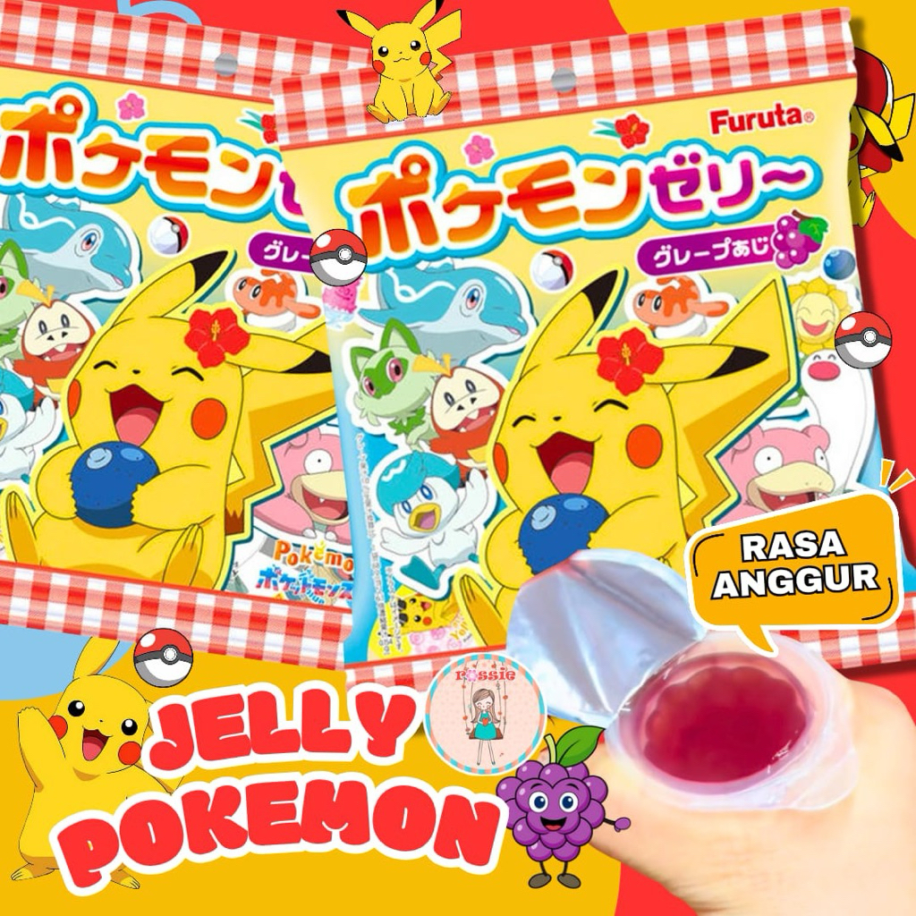 

Furuta Pokemon Fruit Jelly Grape 88g/Jelly Pikachu/Snack Puding Jelly Pokemon/Snack Jelly Anak/Agar-agar Pikachu lucu